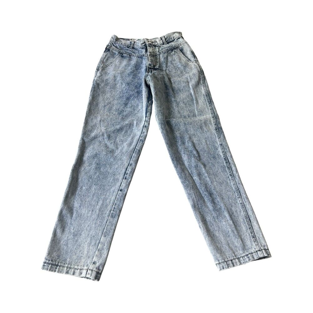 Palmetto's Petite‎ Vintage 80s High Waisted Acid Wash Tapered Leg Jeans Size 10